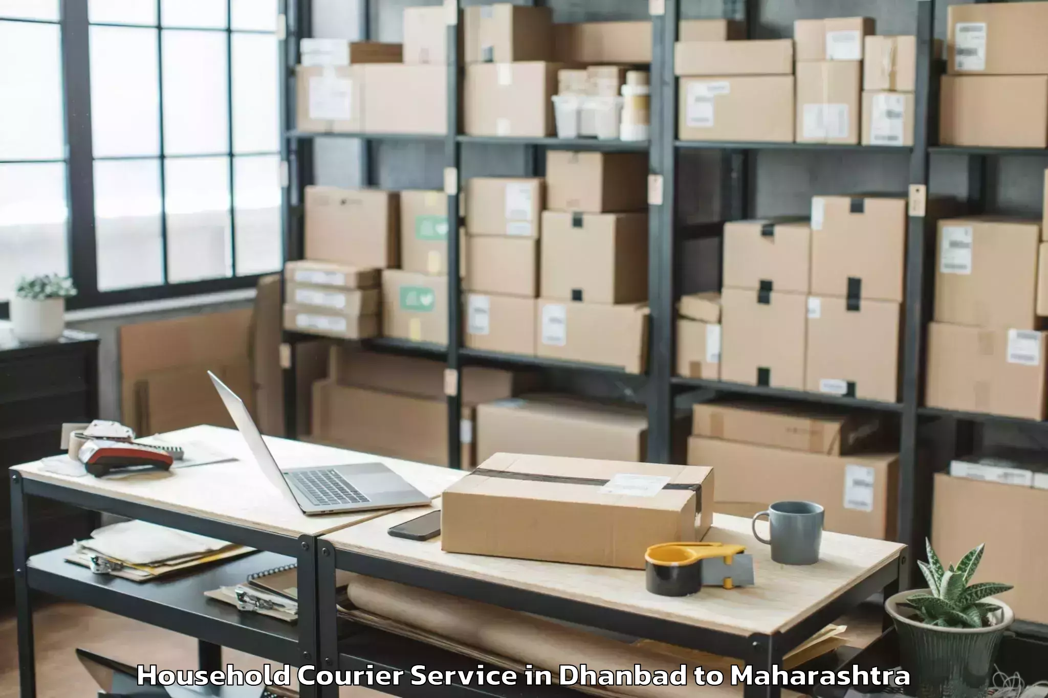 Affordable Dhanbad to Sonegaon Household Courier